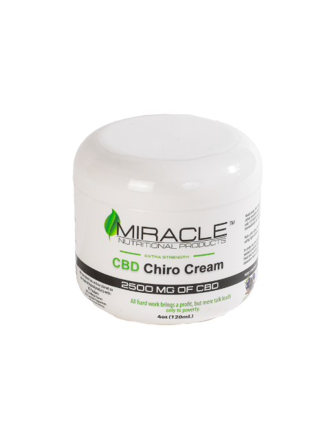 Miracle CBD Chiro Cream 2500MG, 4oz