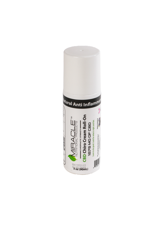 Miracle CBD Chiro Cream Roll-On 1875MG, 3oz