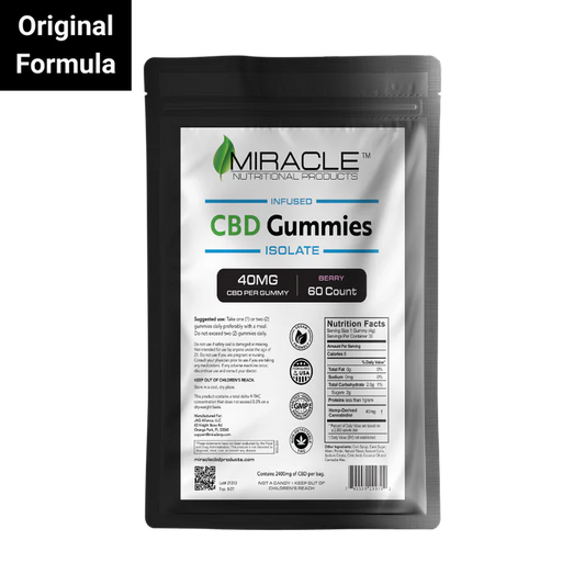 Miracle CBD Infused Gummies 40MG Each, 60 Count, Berry Flavor